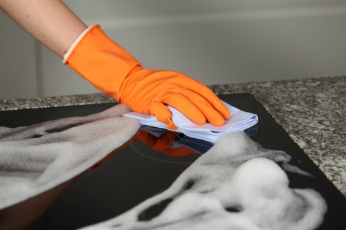 Professional hard floor cleaning in a Barnet property entrance