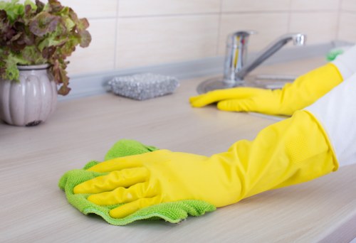 Clean reception area maintained by office cleaners in Barnet