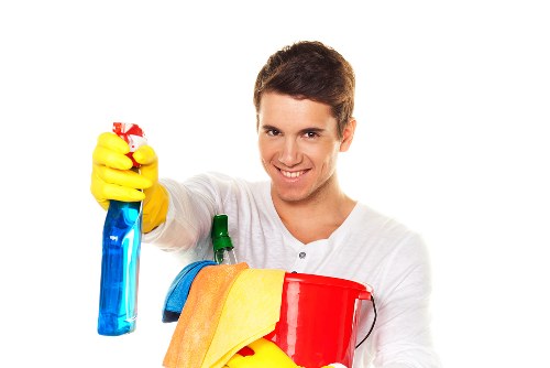 Commercial cleaner in Barnet maintaining a professional office space
